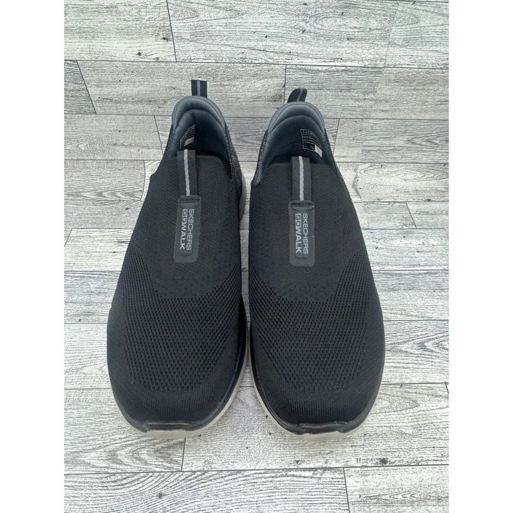 Skechers GoWalk 6 Men Black Slip On Walking Shoes 216202WW Wide‎ Fit Size 9